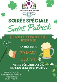 La Saint-Patrick arrive au Relais de Creney ! à Creney-près-Troyes