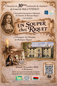 UN SOUPER CHEZ RIQUET - 30 ANS UNESCO-CANAL DU MIDI à Bonrepos-Riquet