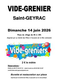 Vide grenier à Saint-Geyrac