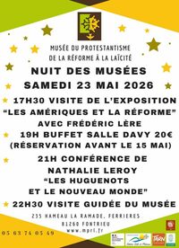 Conférence « Les huguenots et le nouveau monde » Nathalie Leroy à Fontrieu
