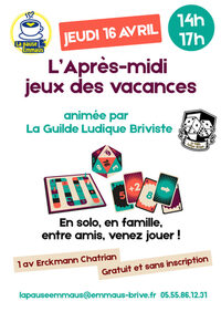 La Pause Emmaüs - Animation jeux de société à Brive-la-Gaillarde