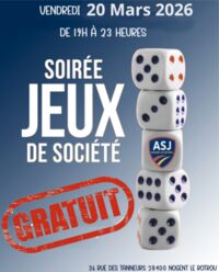 Soirée jeux de société à l'ASJ à Nogent-le-Rotrou