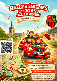 Rallye énigmes des 70 ans de l'AS Miniac à Miniac-Morvan