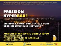 Pression HyperBar ! Éteindre la nuit ! Quels enjeux d’une sobriété lumineuse noc à Marseille 6e