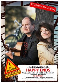 Concert Happy Ends - Chansons de cinéma à Nogent-le-Rotrou