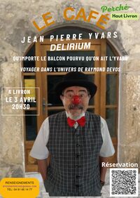 Café Theatre humour avec Jean Pierre Yvars à Livron-sur-Drôme
