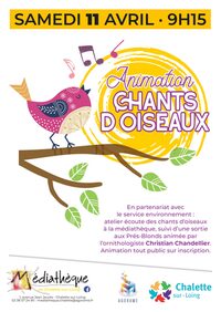 Atelier écoute des chants d’oiseaux à Châlette-sur-Loing