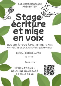 Stage écriture et mise en voix à Granville