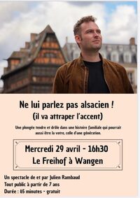 Spectacle de Julien Rambaud à Wangen