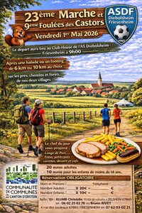 DIEBOLSHEIM 23 ème marche et 9 ème foulées des castors à Diebolsheim