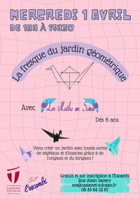 La fresque du jardin géométrique avec Les Maths en Scène à Castanet-Tolosan