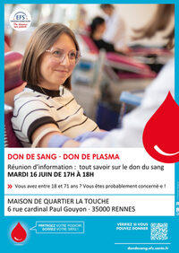 Don du sang - Réunion d'information à Rennes