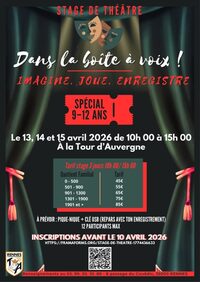 Stage de théâtre "Dans la boîte à voix" à Rennes