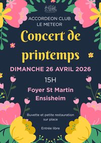 Concert de printemps - Accordéon Club Le Météor à Ensisheim