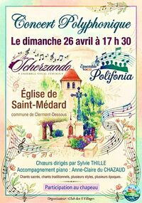 Concert polyphonique à Saint-Médard à Clermont-Dessous