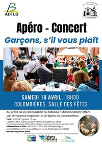 Apéro-concert avec le groupe GARÇONS S’IL VOUS PLAIT ! à Colombières