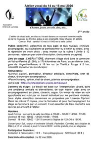 Chanter en solo, duo dans le Perche à l'ascension à L'Hermitière