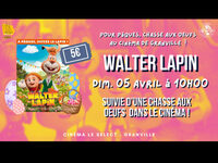 Chasse aux oeufs au cinéma : walter lapin à Granville
