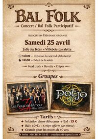 Bal Folk Participatif à Villebois-Lavalette