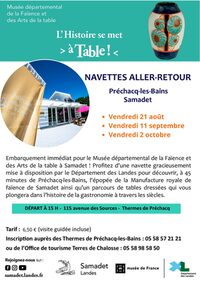 Navette vers le Musée de la Faïence à Préchacq-les-Bains