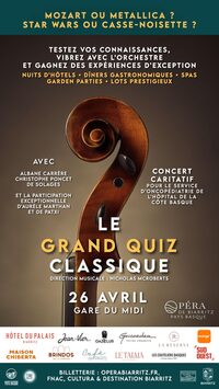 Opéra de Biarritz Pays Basque - Concert Le Grand Quiz Classique - 16h à Biarritz