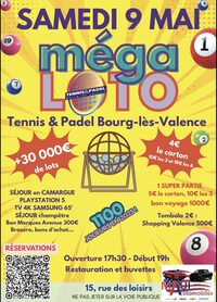 Méga Loto du Tennis et Padel à Bourg-lès-Valence