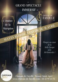 Grand spectacle immersif du Château de Fayolle - L'ombre de la Marquise à Tocane-Saint-Apre