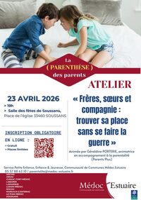 La parenthèse des parents : Atelier parentalité à Soussans