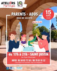 Atelier Part'Âges : Jeux de société à Saint-Justin