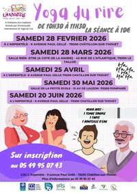 Yoga du rire à Chatillon-sur-Thouet à Châtillon-sur-Thouet