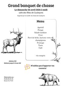 Grand banquet de chasse à Caubeyres