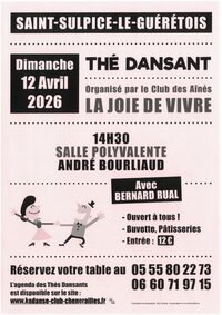 Thé dansant à Saint-Sulpice-le-Guérétois