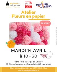 Atelier fleurs en papier à Hautefort