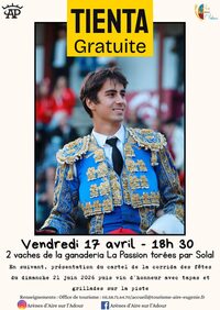 Tienta gratuite à Aire-sur-l'Adour