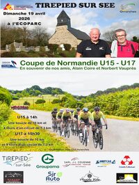 Course cycliste Coupe de Normandie U15 et U17 à Tirepied-sur-Sée