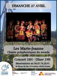 Concert "Les Marie-Jeanne" à Genêts
