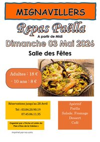 Repas Paëlla à Mignavillers