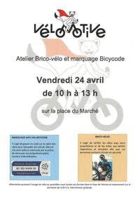 Brico-vélos et marquage Bicycode à Le Lério