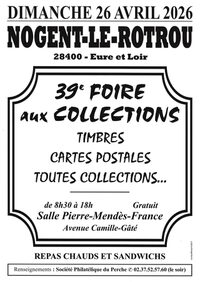 39ème Foire aux Collections -Timbres, cartes postales.. à Nogent-le-Rotrou