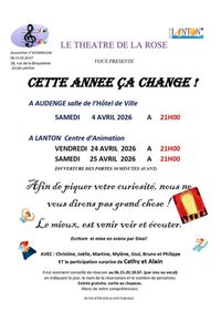 Cette année, ça change ! représentation théâtrale à Lanton