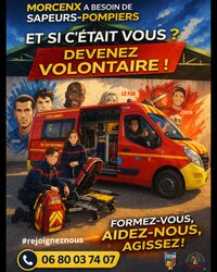 Stands de réprésentation et de promotion du volontariat des sapeurs pompiers de  à Morcenx-la-Nouvelle