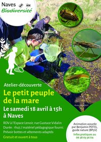 Atelier-découverte : Le Petit Peuple de la Mare à Naves