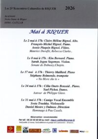 RENCONTRES CULTURELLES DE RIQUER à Catllar