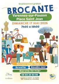 Brocante à Varennes-sur-Fouzon