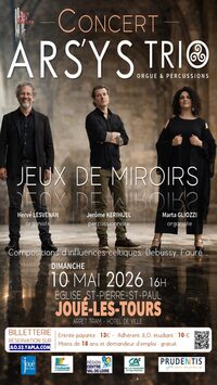 Concert du Trio ARS'YS , Orgue et percussions à Joué-lès-Tours
