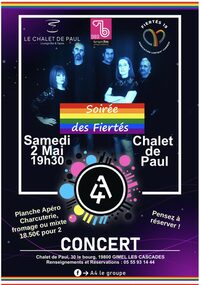 Chalet de Paul : Soirée des Fiertés à Gimel-les-Cascades