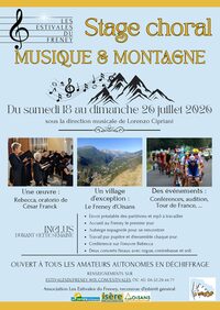Stage choral dans l'Oisans en été : Rebecca de C. Franck à Le Freney-d'Oisans