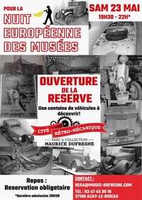Nuit Européenne des Musées : Ouverture exceptionnelle de la Réserve à Azay-le-Rideau