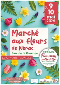 Marché aux fleurs à Nérac