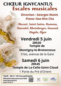 Concert - Escales musicales à Montigny-le-Bretonneux